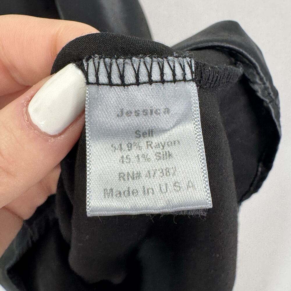PJ Harlow Jessica Nightgown Womens Small Black Silk Slip Dress Luxury Lounge USA - Picture 10 of 11